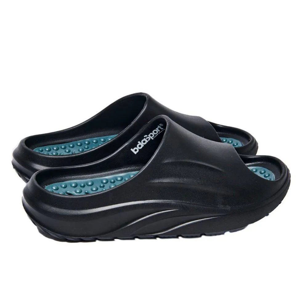 BODY ACTION MEN'S POOL SLIDES (093612-01-BLACK)