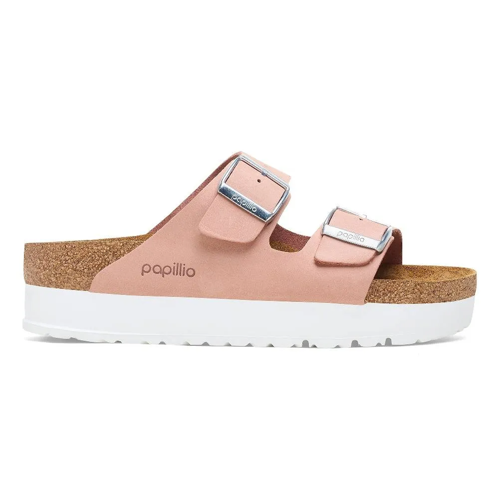 BIRKENSTOCK PAPILLIO ARIZONA PLATFORM FLEX NUBUK LEATHER NARROW (1026894)