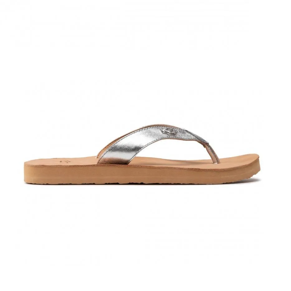 UGG TAWNEY LOGO WOMENS FLIP FLOP (1119998-SILVER)