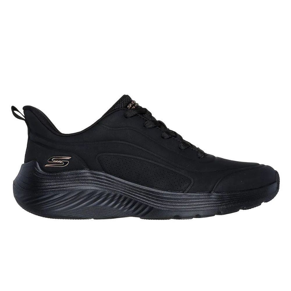 SKECHERS BOBS SQUAD WAVES - JUST WADING LACE-UP WOMENS SNEAKERS (117485-BBK)