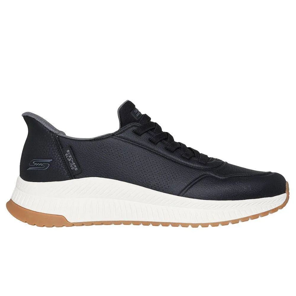 SKECHERS SLIP-INS: BOBS SPORT SQUAD 4 - DIRECT STEP MENS SHOES (118424-BLK)