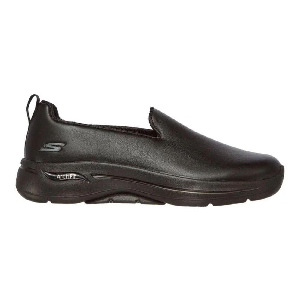 SKECHERS GO WALK ARCH FIT LEATHER WOMENS (124414-BBK)