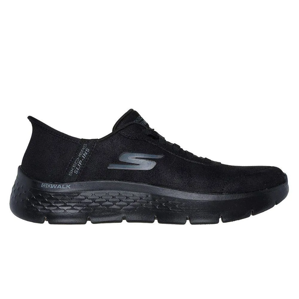 SKECHERS SLIP-INS: GO WALK FLEX - SUEDE BUNGEE (124837-BBK)