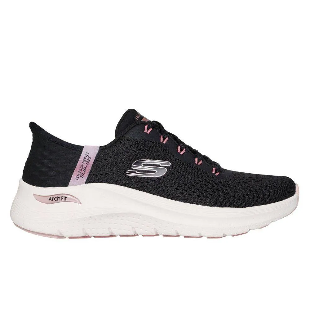SKECHERS ARCH FIT 2.0 EASY CHIC WOMENS SHOES (150066-BKRG)