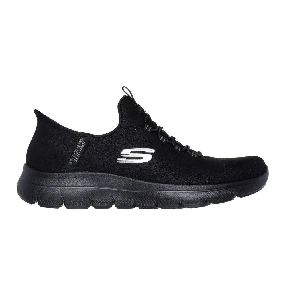 SKECHERS SUMMITS - VEGAN DURALEATHER SLIP-INS W/ AIR-COOLED MEMORY FOAM (150254-BBK)