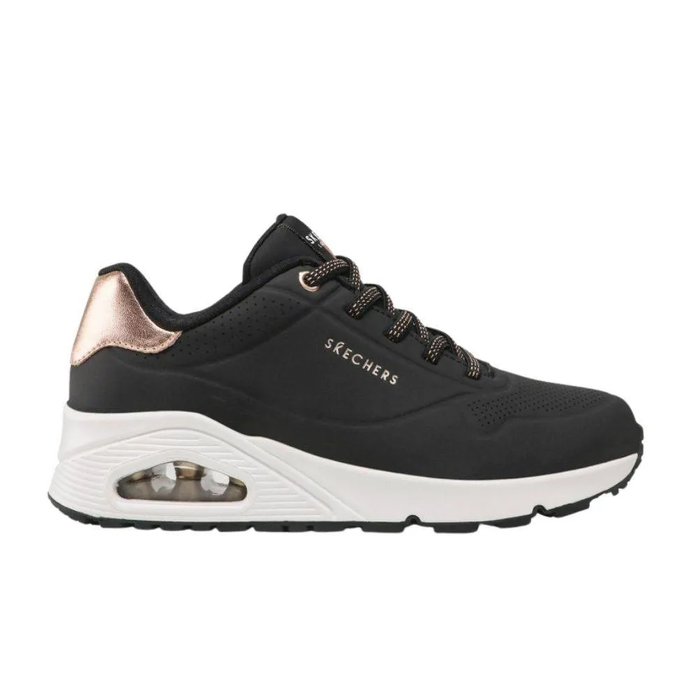 SKECHERS WOMENS SHIMMER AWAY SNEAKERS (155196-BLK)