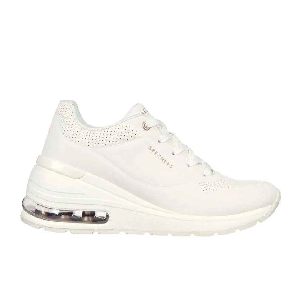 SKECHERS MILLION AIR -ELEVATED AIR WOMEN SHOES (155401-WHT)