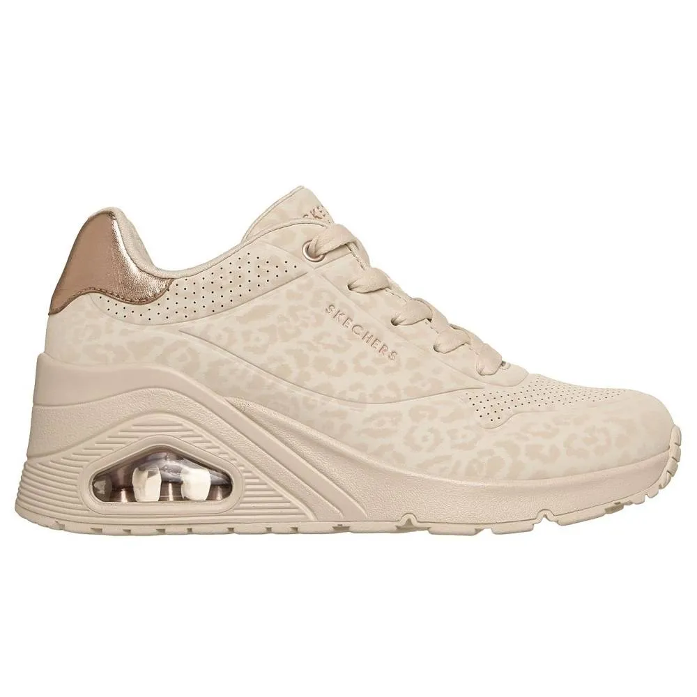 SKECHERS WOMENS UNO WEDGE SAFARI DAZE (177521-OFWT)