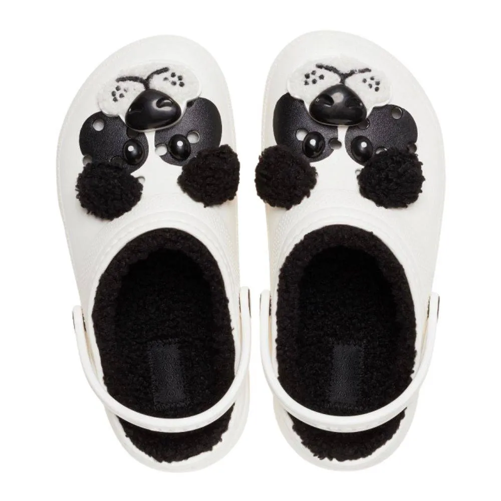 CROCS CLASSIC LINED IAM PANDA BEAR TODDLER CLOGS (210395-0WX)