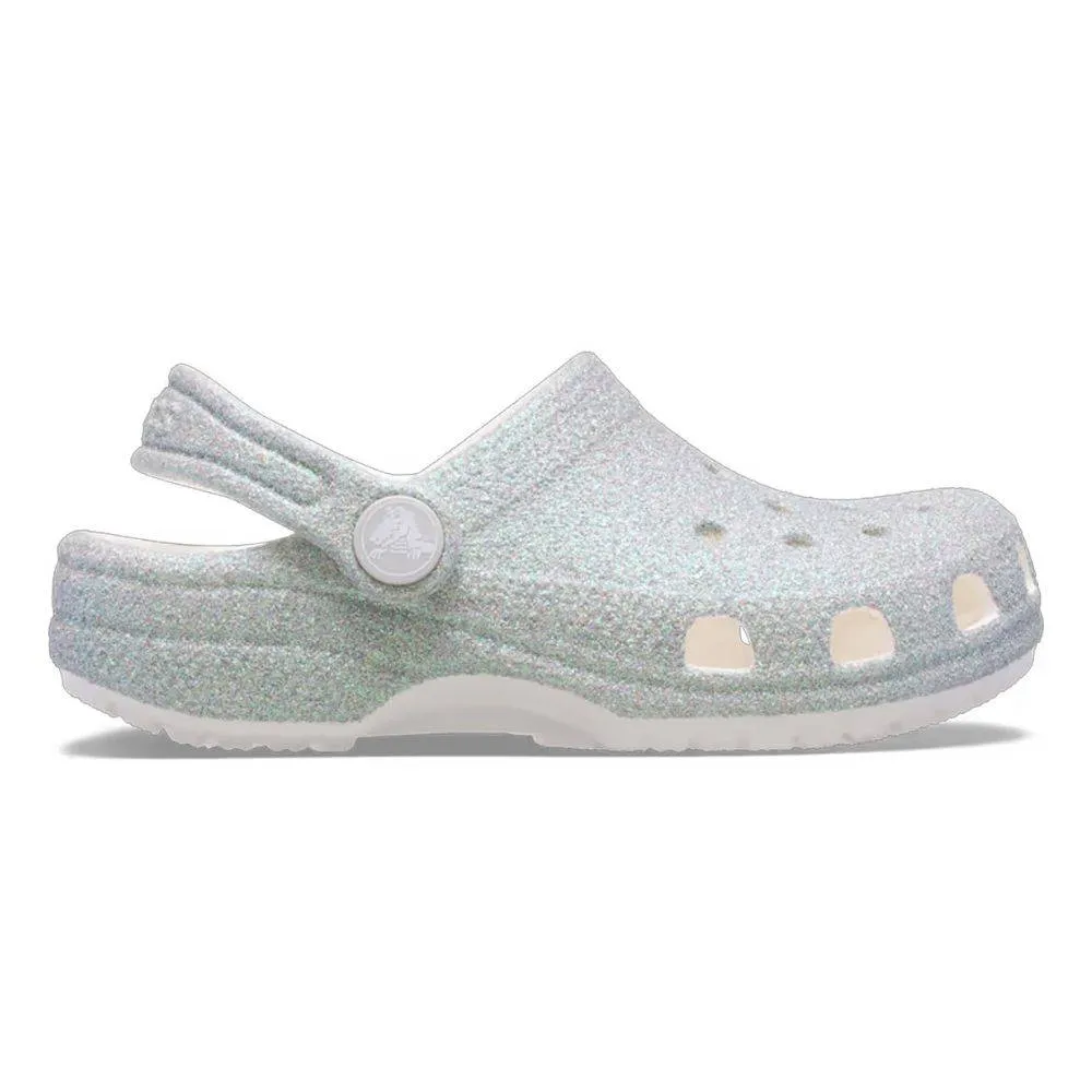 CROCS CLASSIC IRIDESCENT GLITTER TODDLER CLOG (210985-100)
