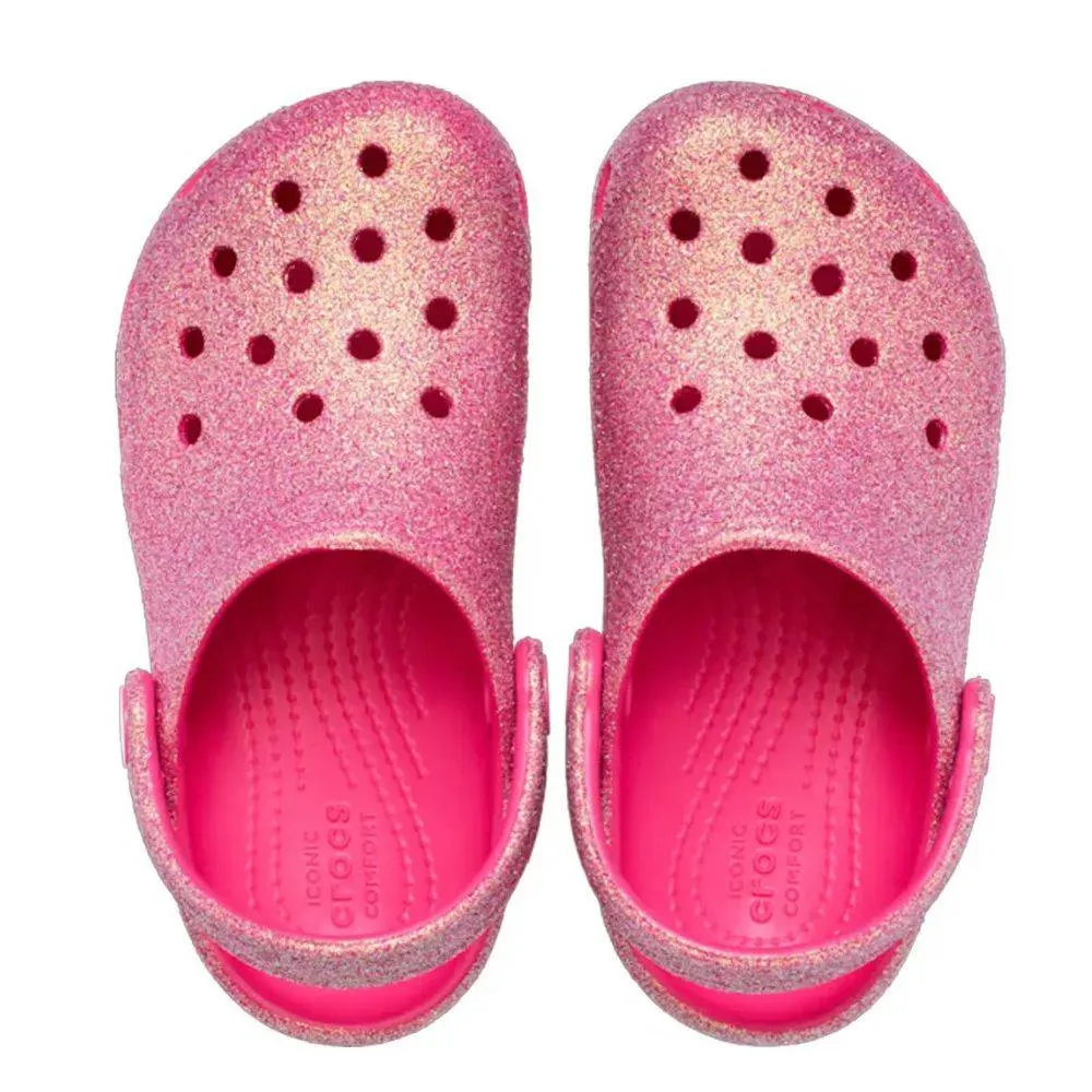 CROCS CLASSIC IRIDESCENT GLITTER TODDLER CLOG (210985-6ZQ)