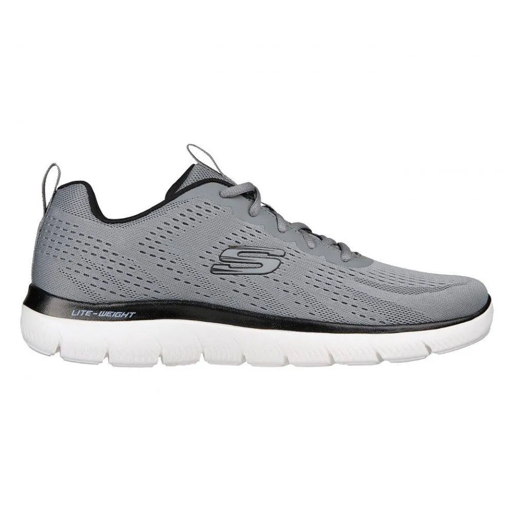 SKECHERS SUMMITS ENGINEERED MESH LACE UP W/ MEMORY FOAM MENS SHOES (232395-GYBK)