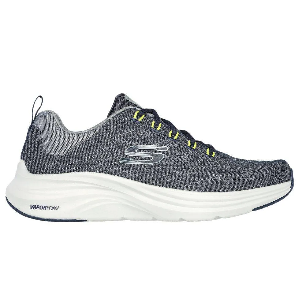 SKECHERS VAPOR FOAM - ENGINEERED MESH LACE-UP LACE UP SNEAKER W/AIR-COOLED MEMOR (232626-NVGY)