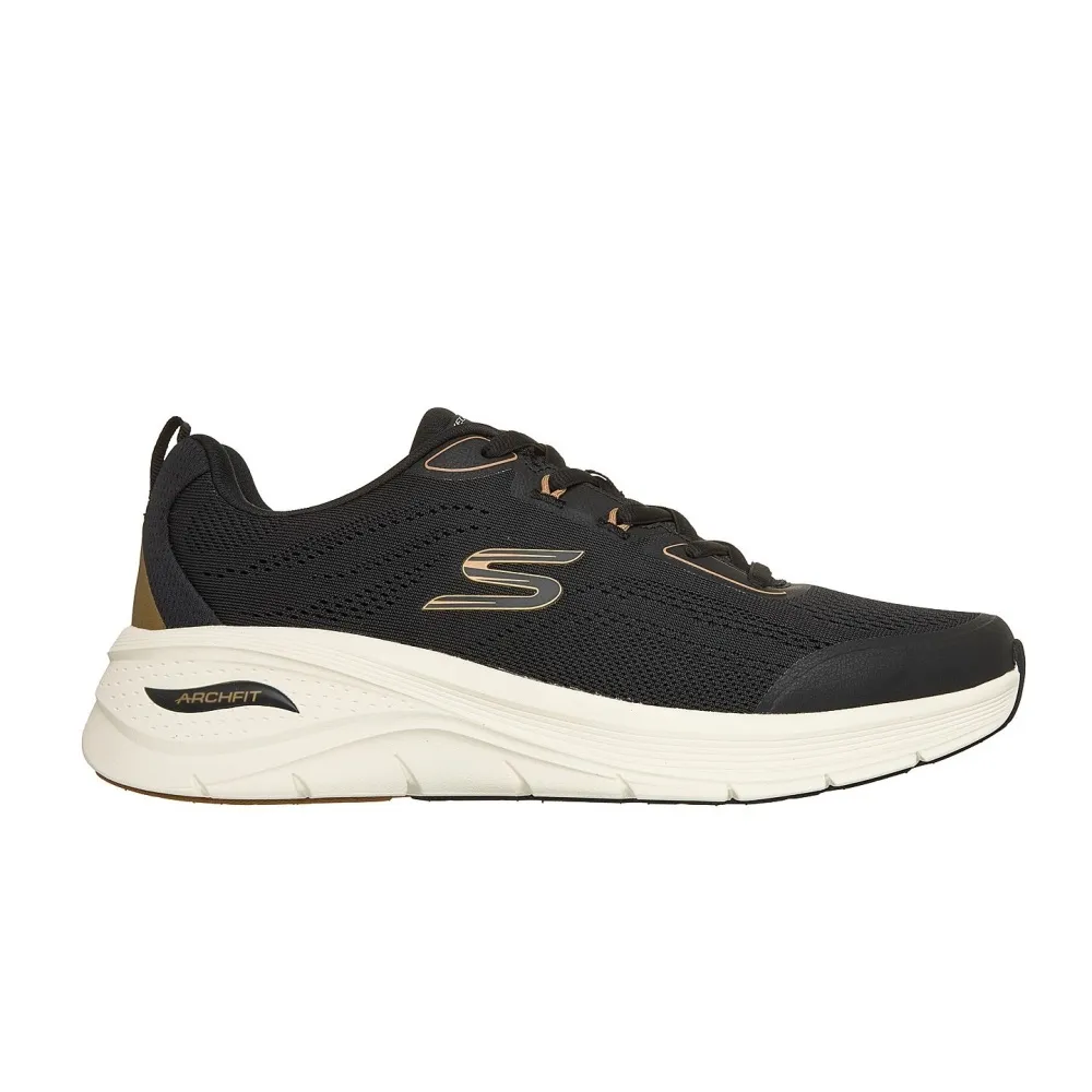 SKECHERS MENS ARCH FIT 3.0 ENGINEERED MESH LACE UP (233401-BKGD)