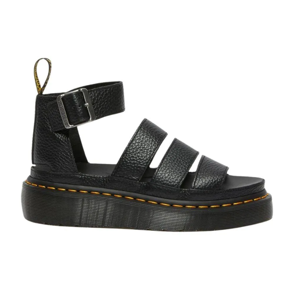 DR. MARTENS CLARISSA II QUAD MILLED NAPPA LEATHER PLATFORM SANDALS (24476001)