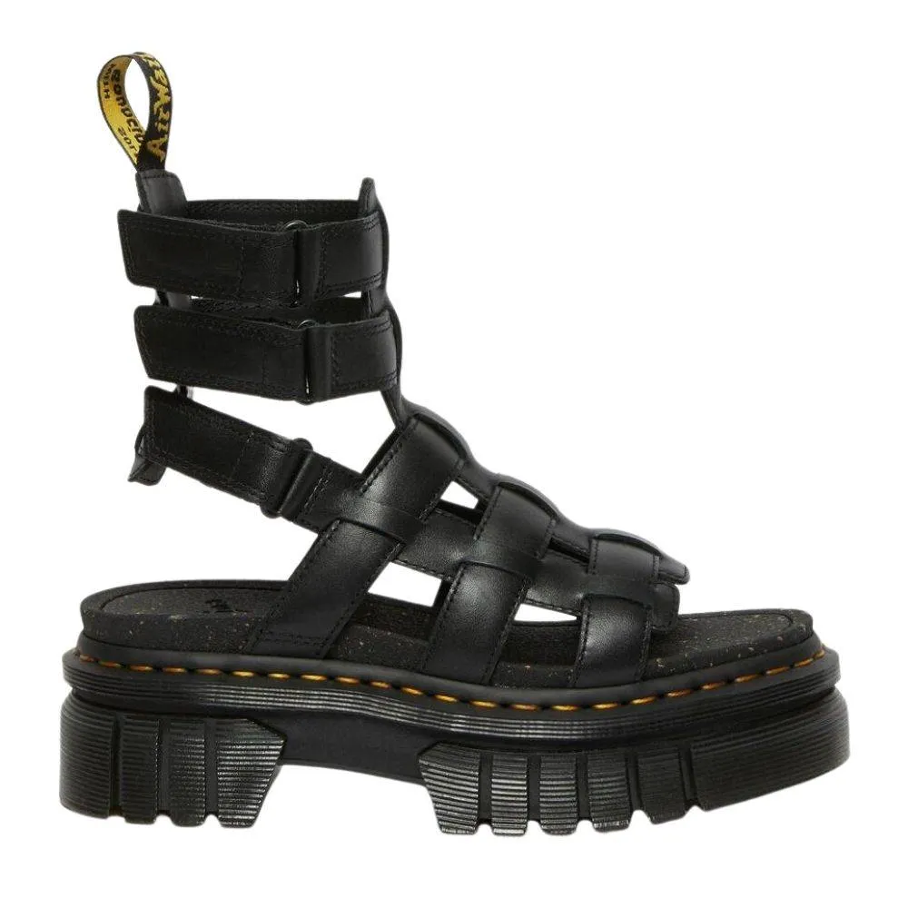 DR. MARTENS RICKI NAPPA LUX LEATHER PLATFORM GLADIATOR SANDALS (27402001)