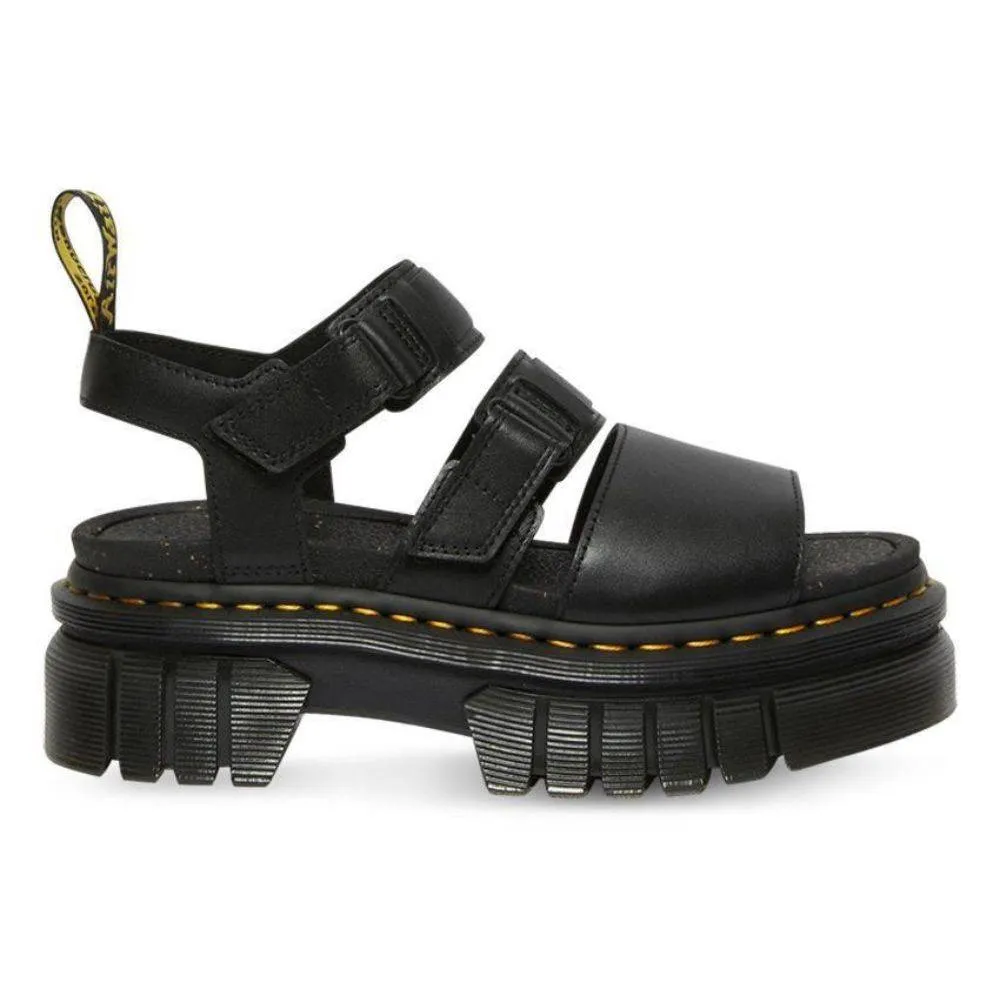 DR. MARTENS RICKI NAPPA LUX 3-STRAP SANDAL (27405001-BLACK)