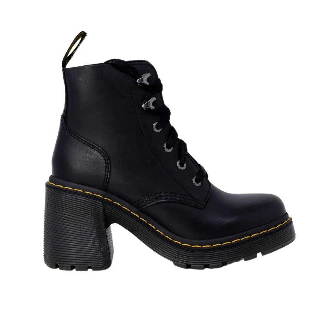 DR. MARTENS JESY SANDAL LACE UP FLARED HEEL BOOTS (27613001-BLACK)