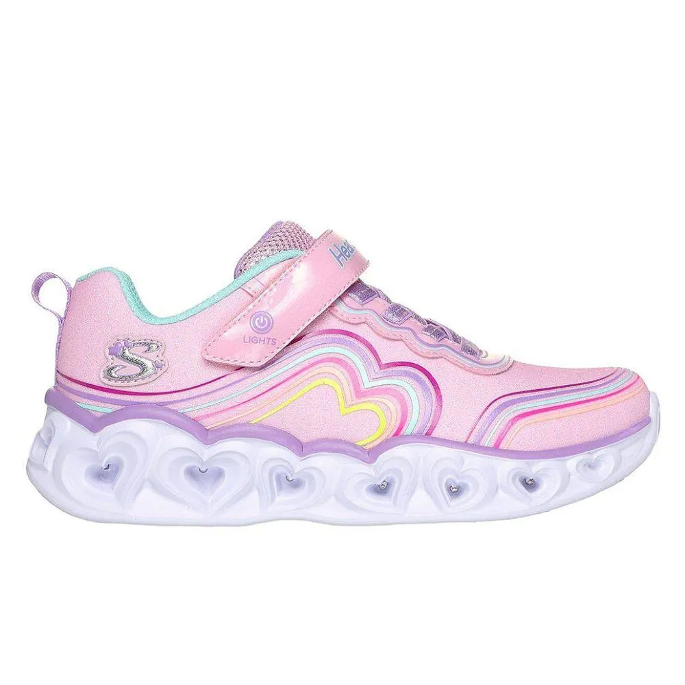 SKECHERS HEART LIGHTS - RETRO HEARTS TODDLER SHOES (302689L-LVMT)