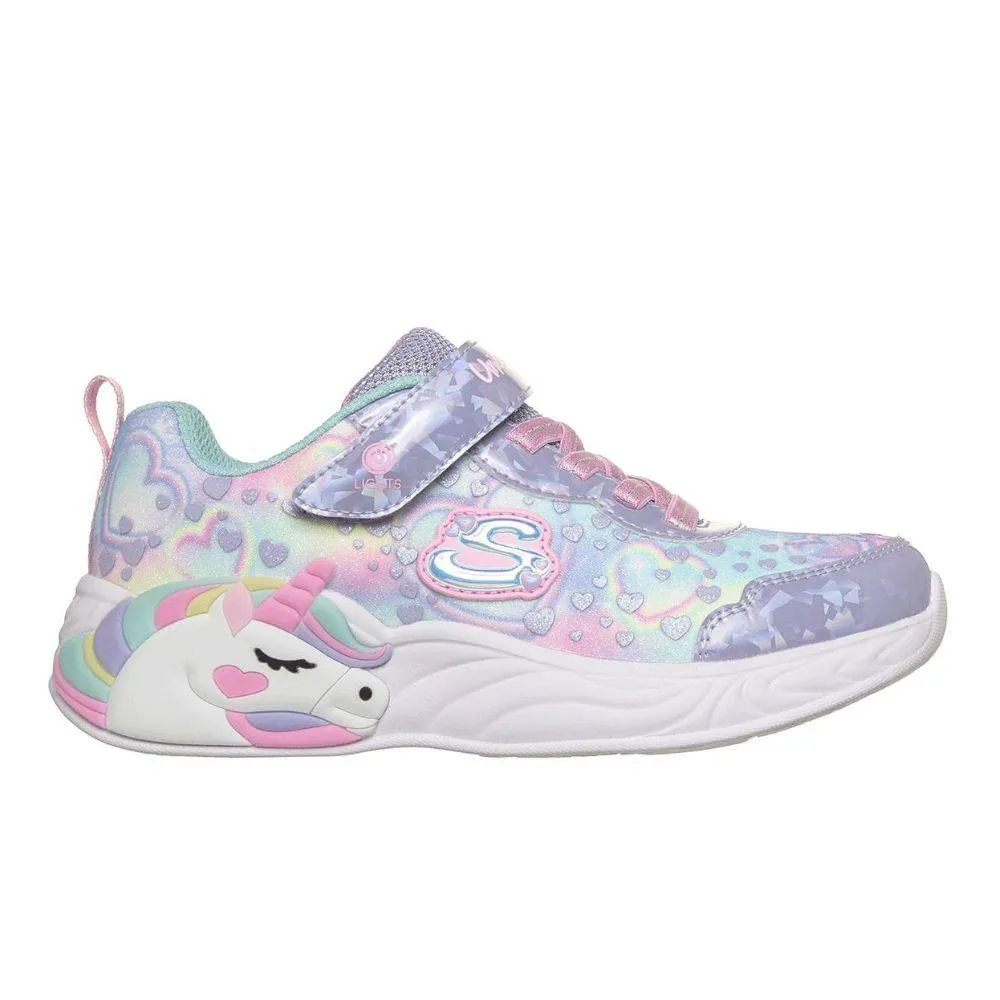 SKECHERS S-LIGHTS: UNICORN DREAMS - HEART SPARKLES (303063L-LVMT)