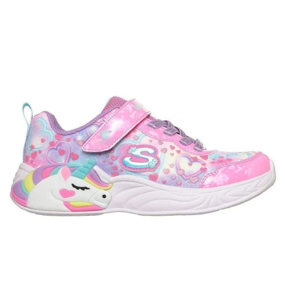 SKECHERS S-LIGHTS: UNICORN DREAMS - HEART SPARKLES (303063L-PKMT)