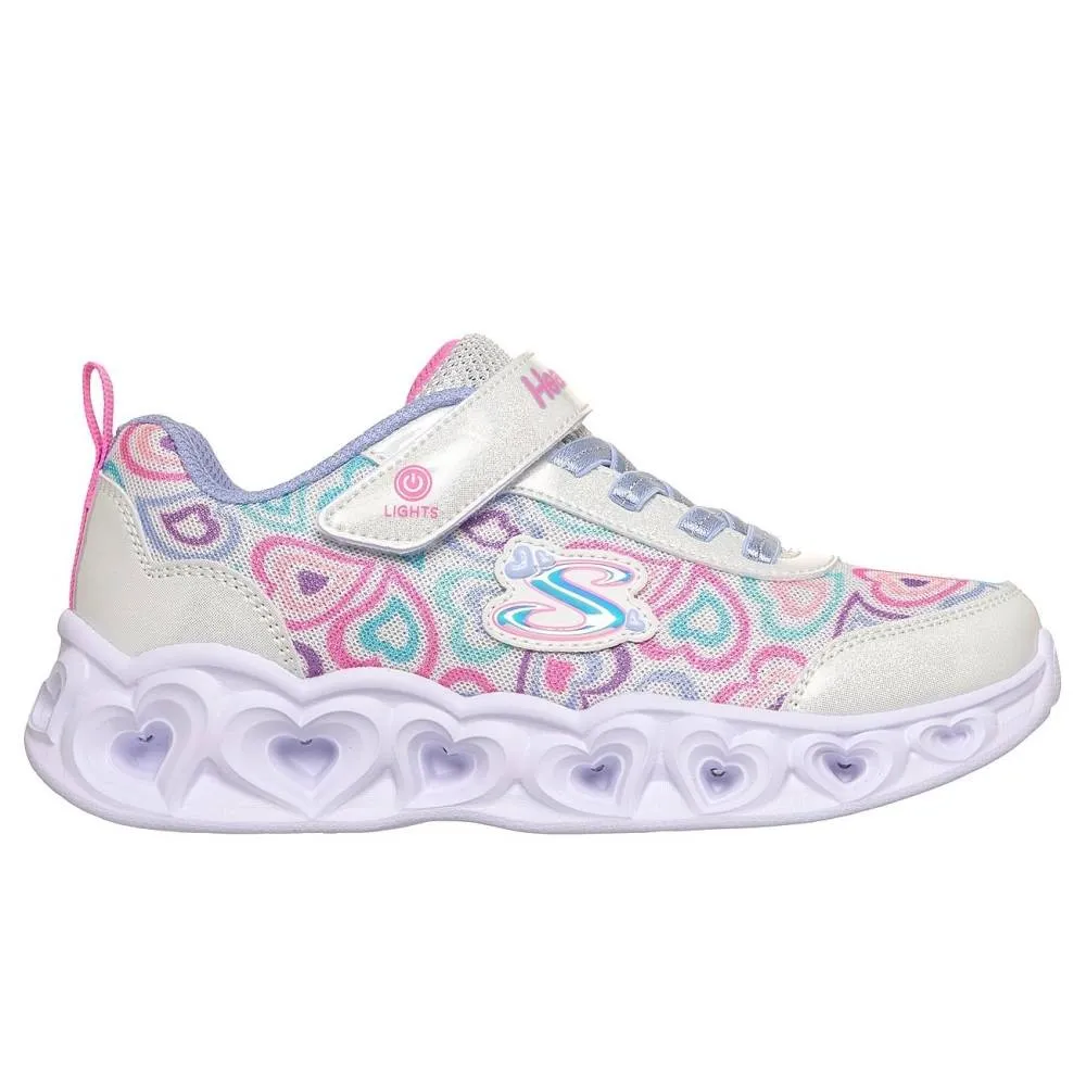 SKECHERS HEART LIGHTS: BOOGIE LOVE GIRLS SHOES (303257L-WMLT)