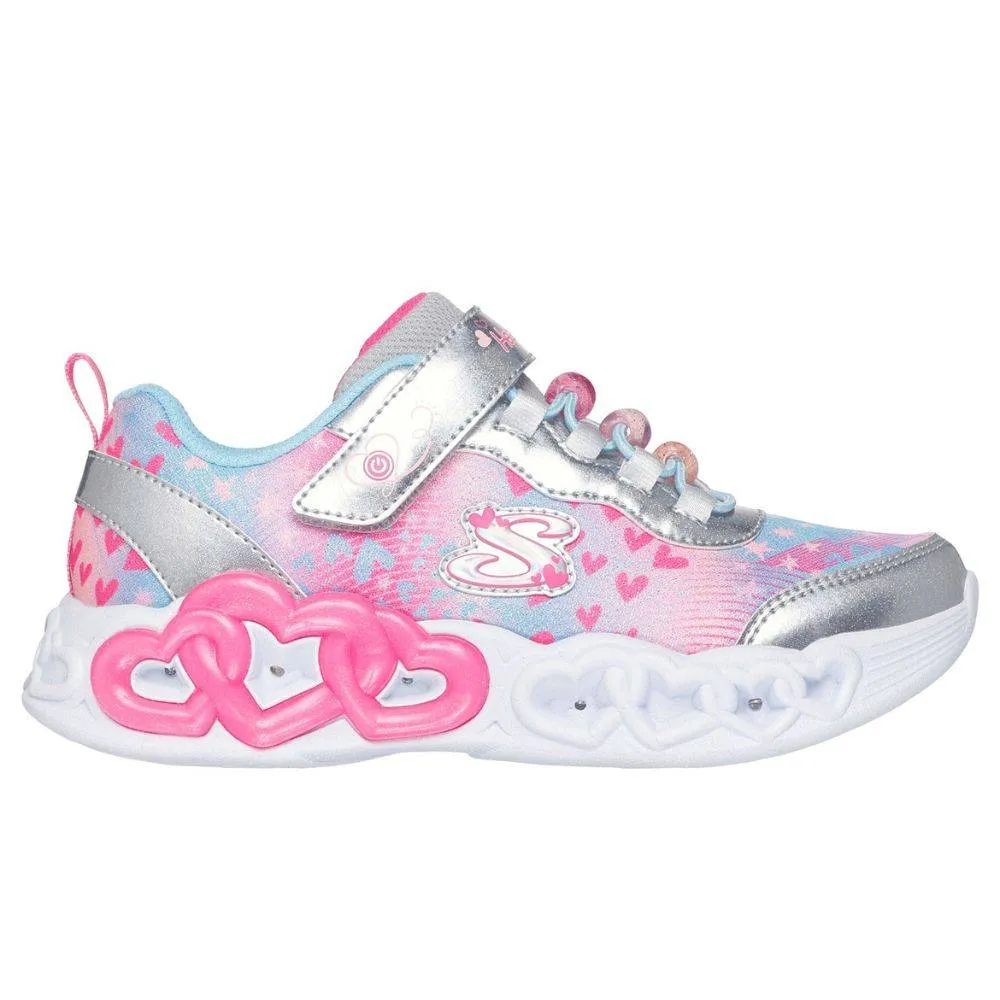 SKECHERS INFINITE HEART LIGHTS: HEART JEWELS GIRLS SHOES (303261L-SMLT)
