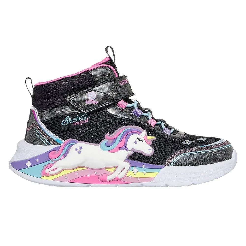 SKECHERS S-LIGHTS: UNICORN CHASER BOOT (303302L-BKMT)