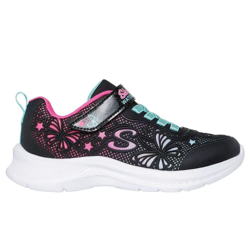 SKECHERS JUMPSTERS 2.0 - BUTTERFLY FLUSH GIRLS SHOES (303380L-BKMT)