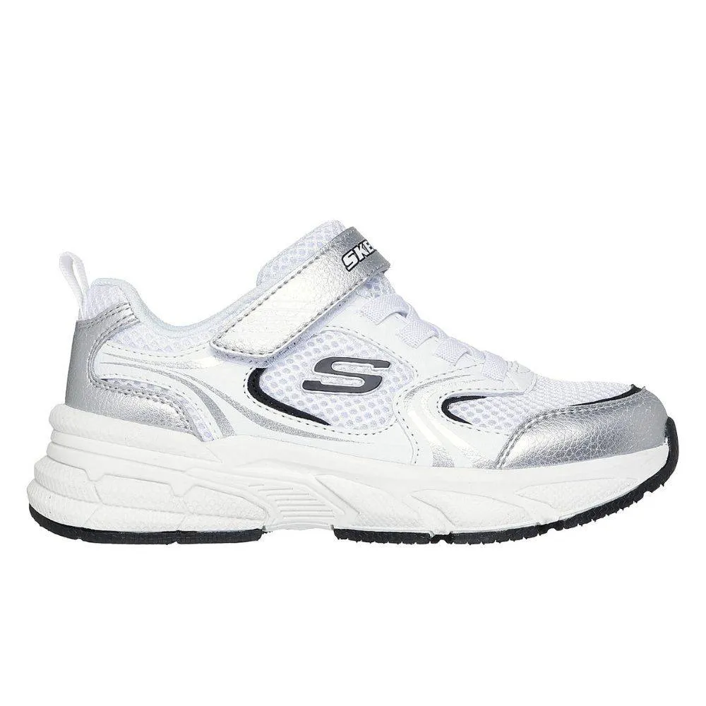 SKECHERS RETRO-GRAPH PU/MESH KIDS SHOES (303692L-WSL)