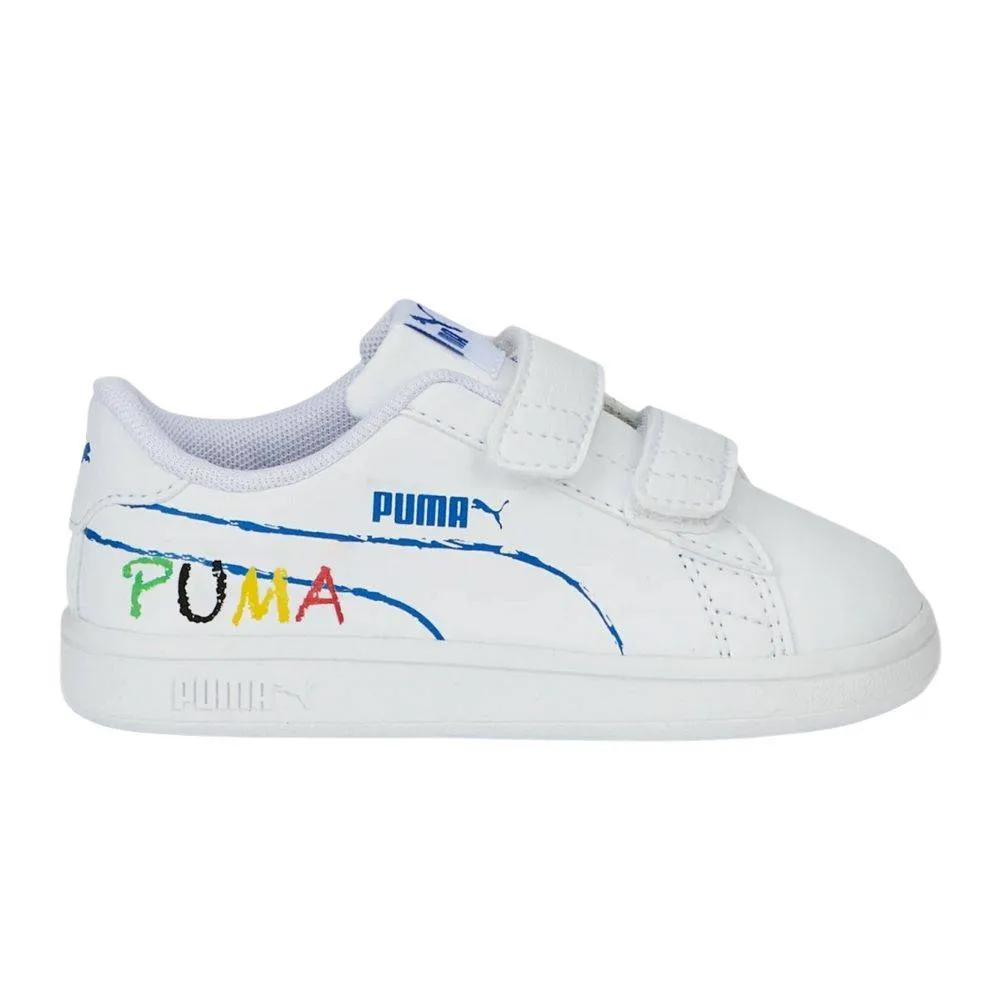 PUMA SMASH V2 HOME SCHOOL KIDS SHOES (386200-02)
