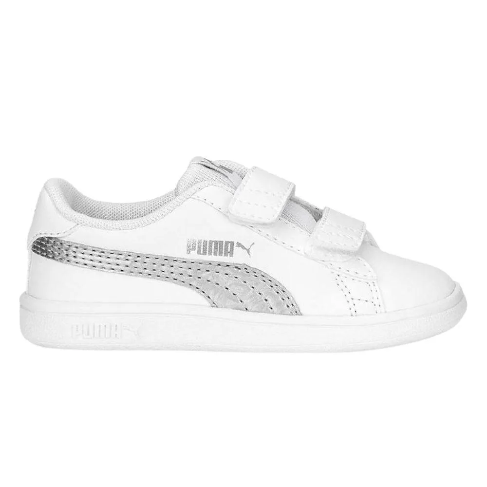 PUMA SMASH V2 METALLICS V KIDS SHOES (389683-01)