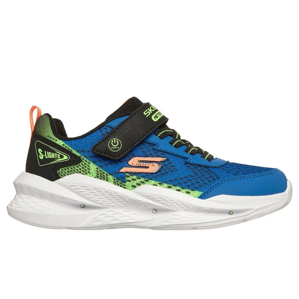 SKECHERS S-LIGHTS: METEOR-LIGHTS 2.0 BOYS SHOES (401490L-BLBK)