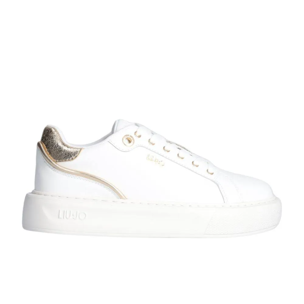 LIU JO KYLIE 27 - LEATHER SNEAKERS WITH CRACKLE DETAIL (BA4073PX17901111)