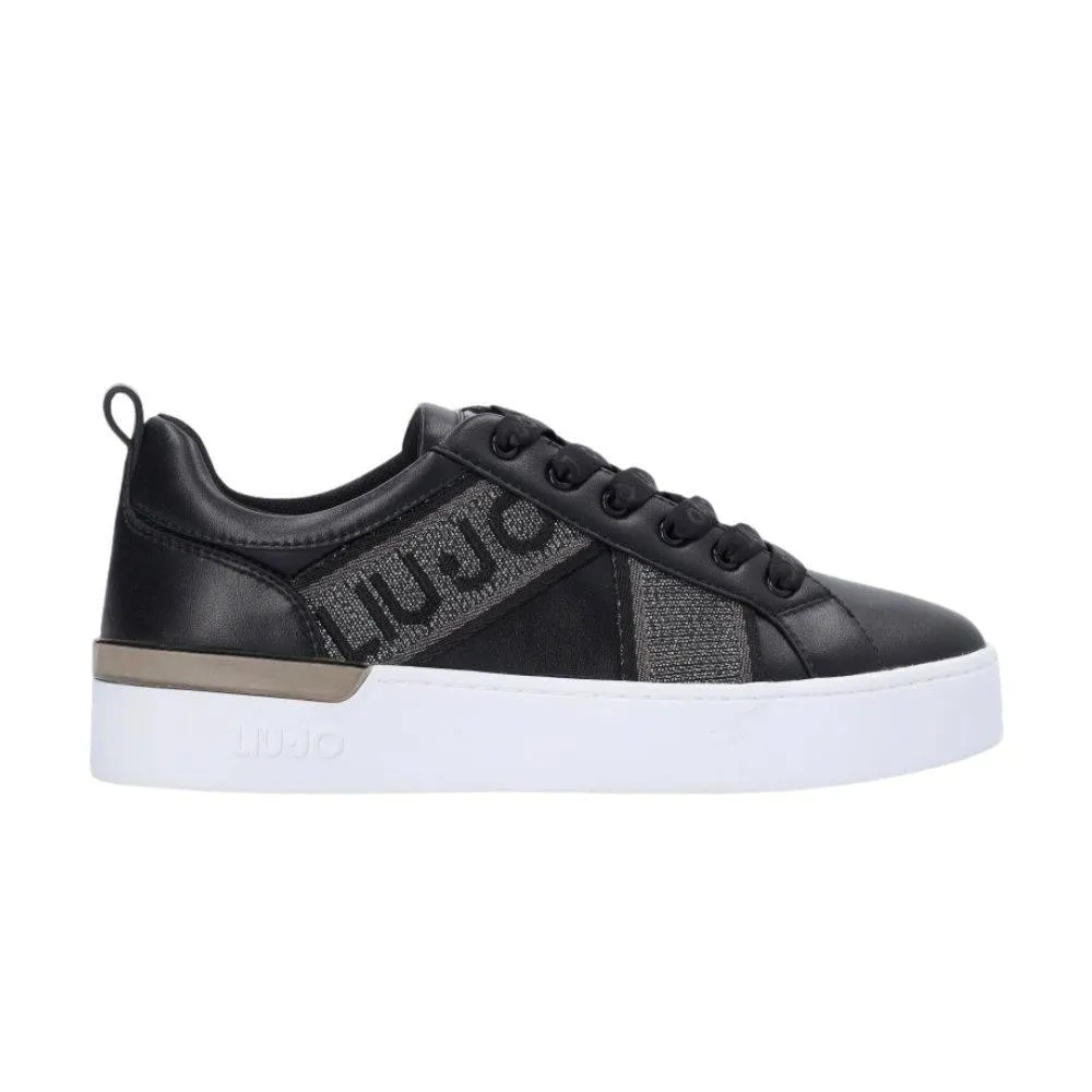 LIU JO SILVIA 38 - SNEAKERS WITH JACQUARD DETAIL (BF2049EX09222222)