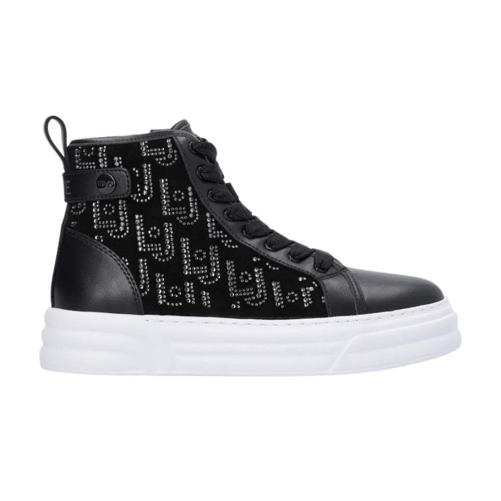 LIU JO CLEO 05 - HIGH TOP SNEAKERS WITH GEMSTONES (BF2071PX26222222)
