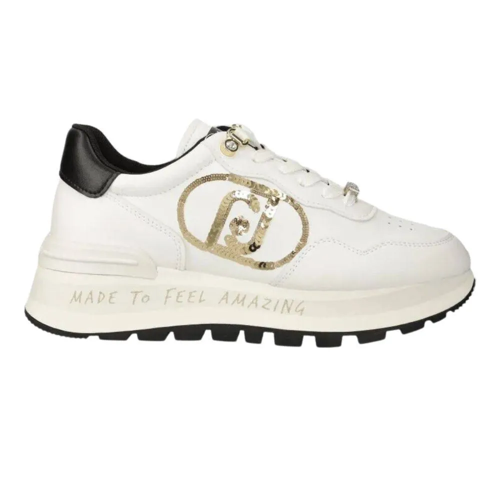 LIU JO MAXI AMAZING 20 - PLATFORM SNEAKERS WITH SEQUIN LOGO (BF3087EX207S1052)