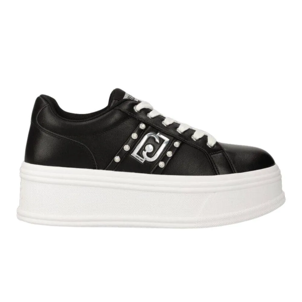 LIU JO SELMA 04 - FLATFORM LEATHER SNEAKER (BF3143P010222222)