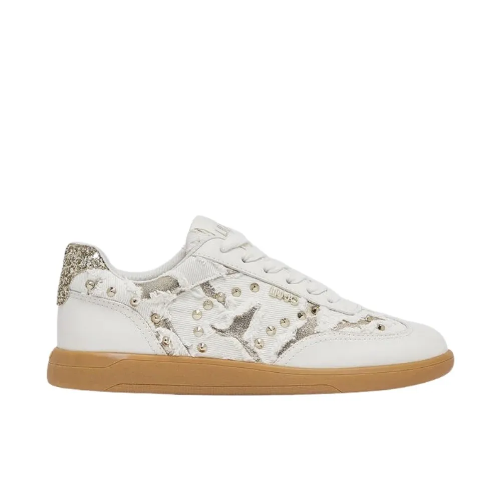 LIU JO CONNOR 06 - STUDDED DENIM LOW SNEAKER (BF6049TX336S1400)