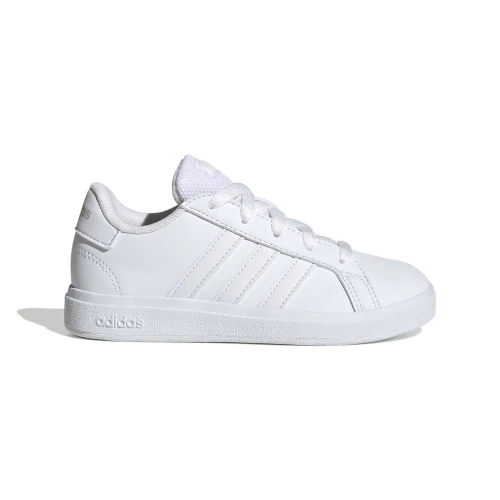 ADIDAS KIDS GRAND COURT LIFESTYLE TENNIS LACE-UP SHOES (FZ6158)