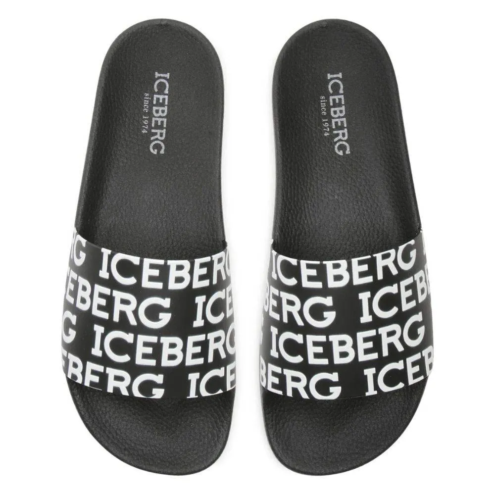 ICEBERG LOGO SLIPPER (IU1507-BLACK)