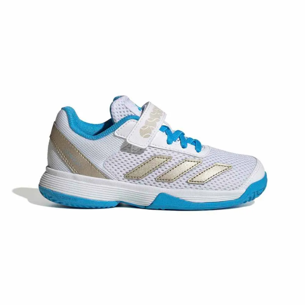ADIDAS KIDS COURTFLASH HOOK-AND-LOOP TENNIS SHOES (JP6686)