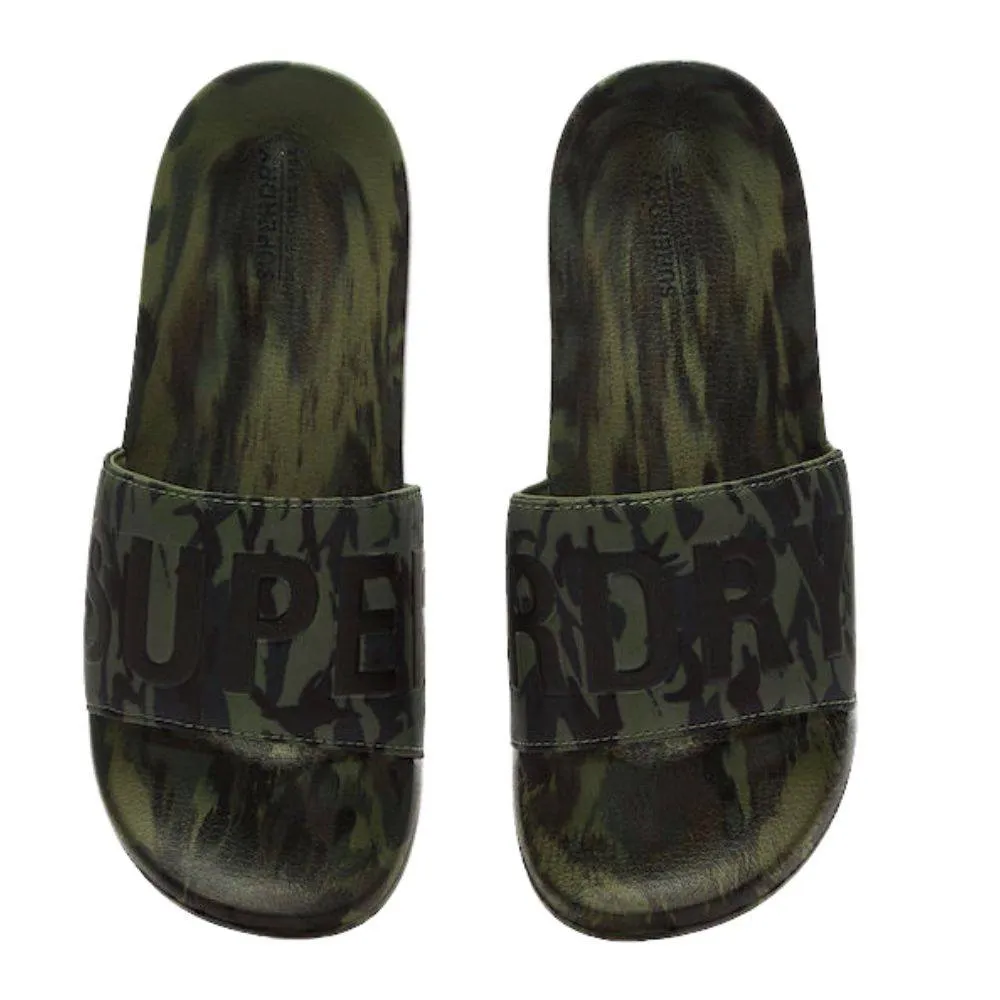 SUPERDRY CAMO VEGAN MENS POOL SLIDE (MF310261A-3DL)