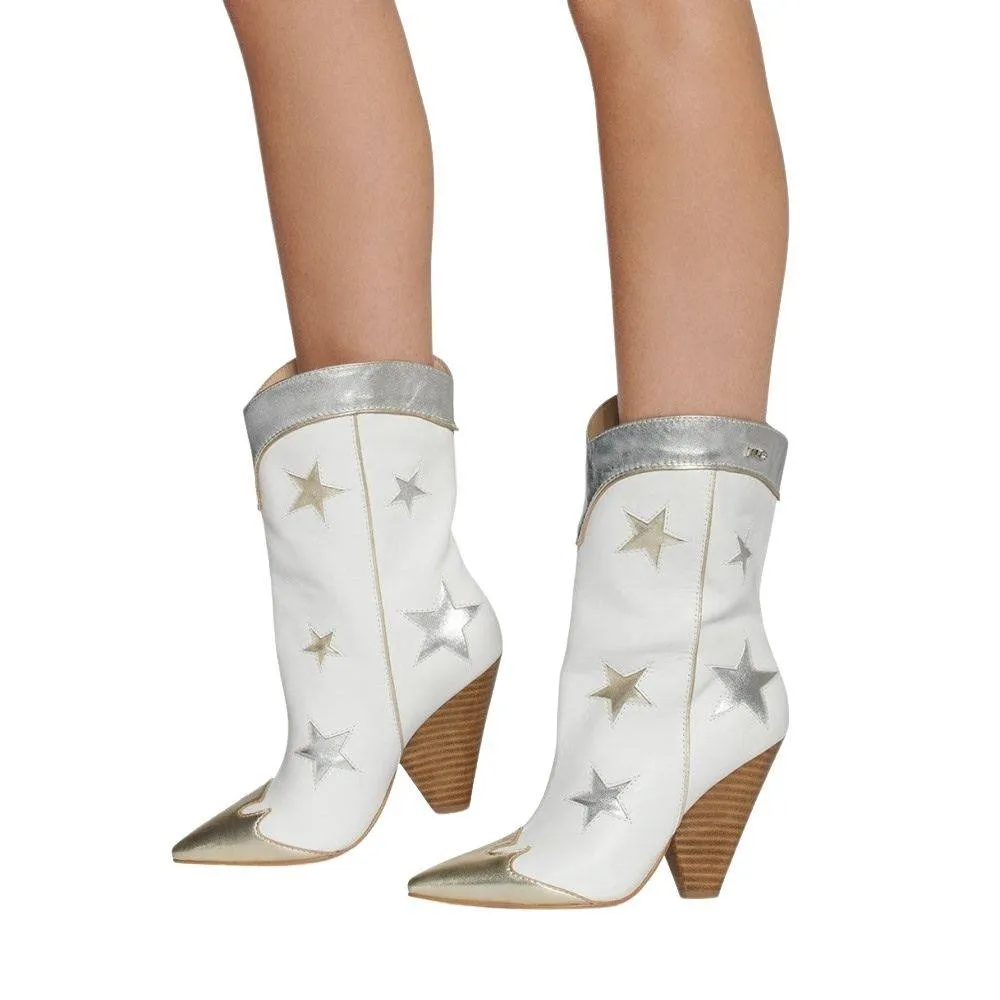 LIU JO GUENDA COWBOY BOOTS (SA0129P0062-WHITE)