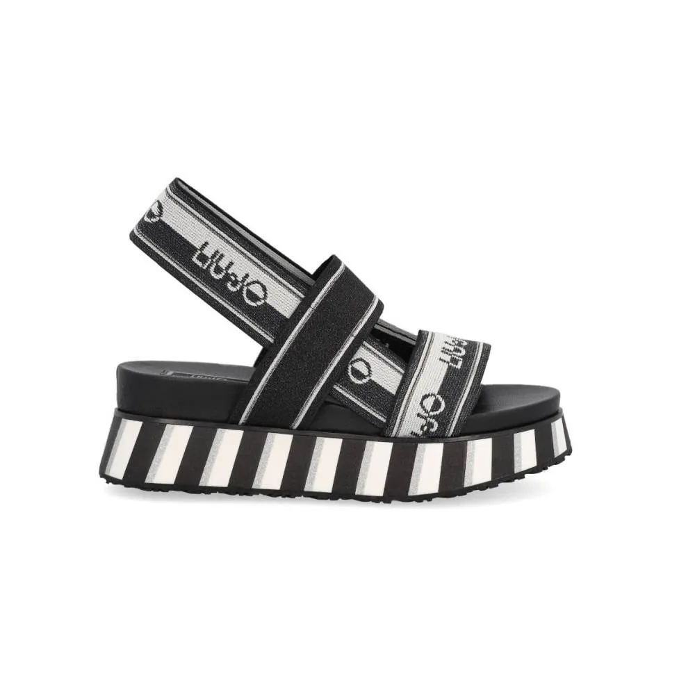 LIU JO FRIDA 11 - SANDALS WITH JACQUARD LOGO (SA2163TX02222222)