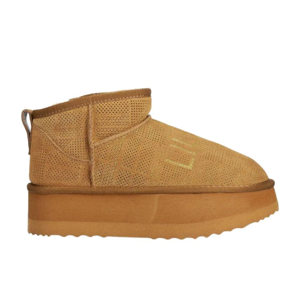 LIU JO JANE 01 - PERFORATED SUEDE WITH GOLD LOGO (SA4051PX37300668)