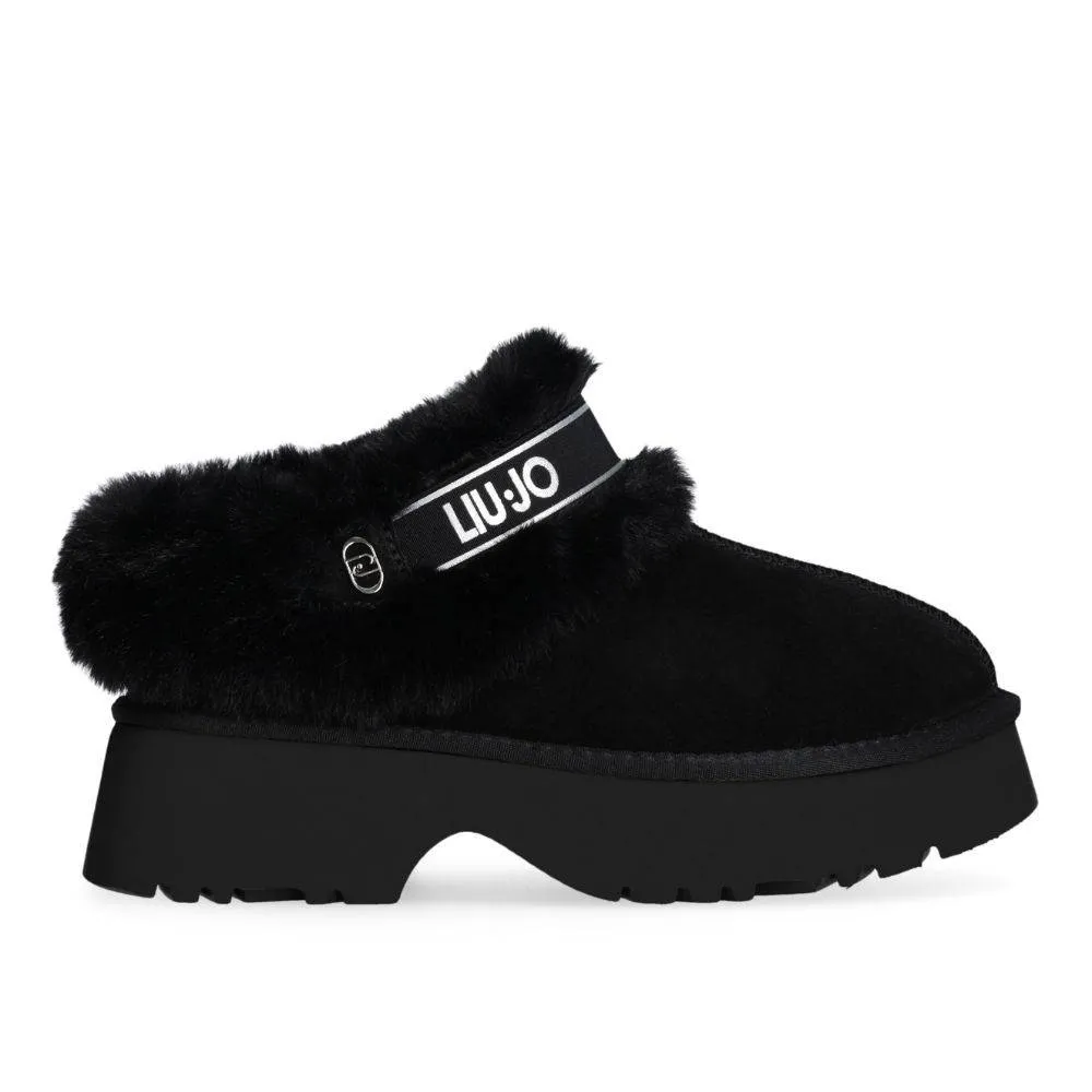 LIU JO JUNY - SUEDE WARM MULES (SF5131P030622222)