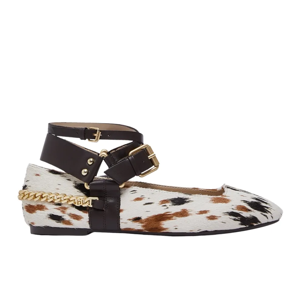 LIU JO BRIGITTE 18 - COW HAIR BALLERINA FLATS (SF6077TX549S4149)
