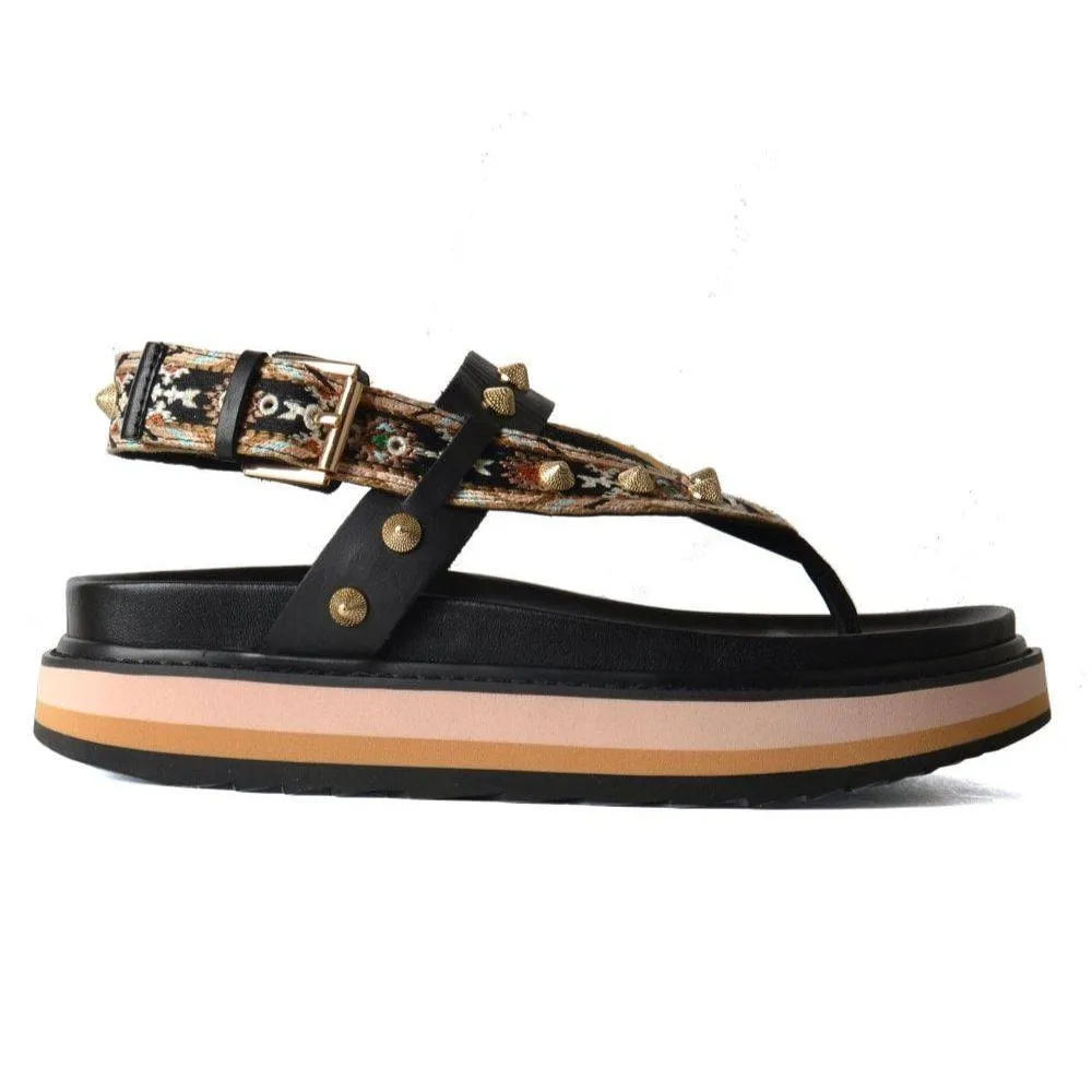ASH UNO SLING BACK AZTEC SANDAL (SS23-M-137416-001)
