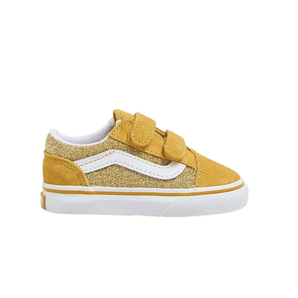 VANS TODDLER OLD SKOOL VELCRO GLITTER SHOE (VN000CPZDFC)